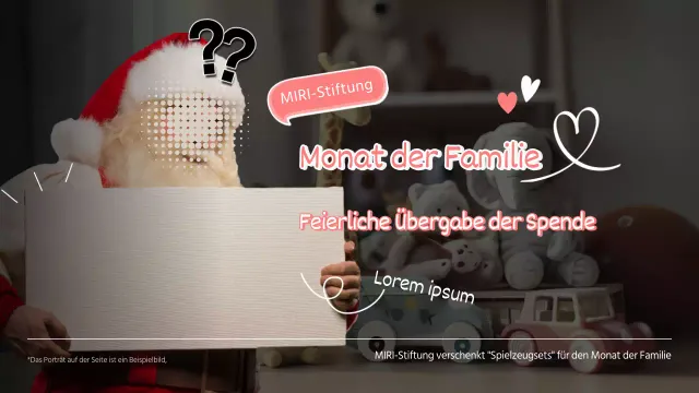 Werben Sie für Ihre rosa und weißen Spendenaktionen im Monat der Familie