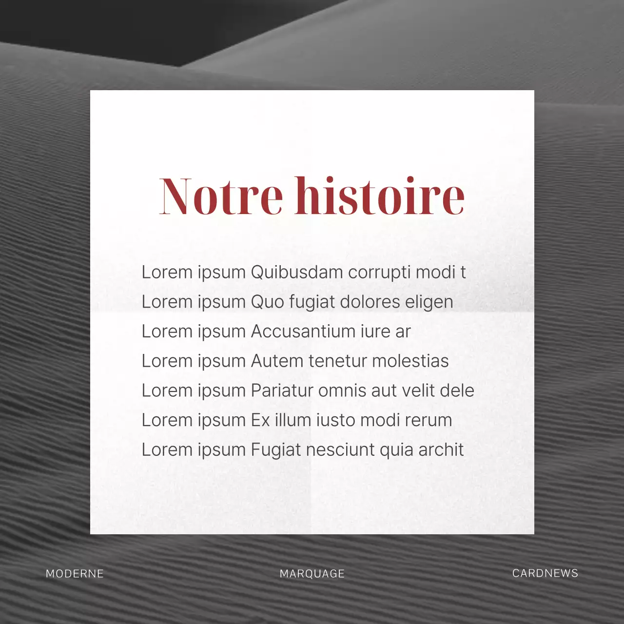 Un briefing de marque pour un sac moderne en rouge, noir et blanc