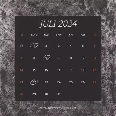 Grau und Schwarz Trendkalender Blog Promotion