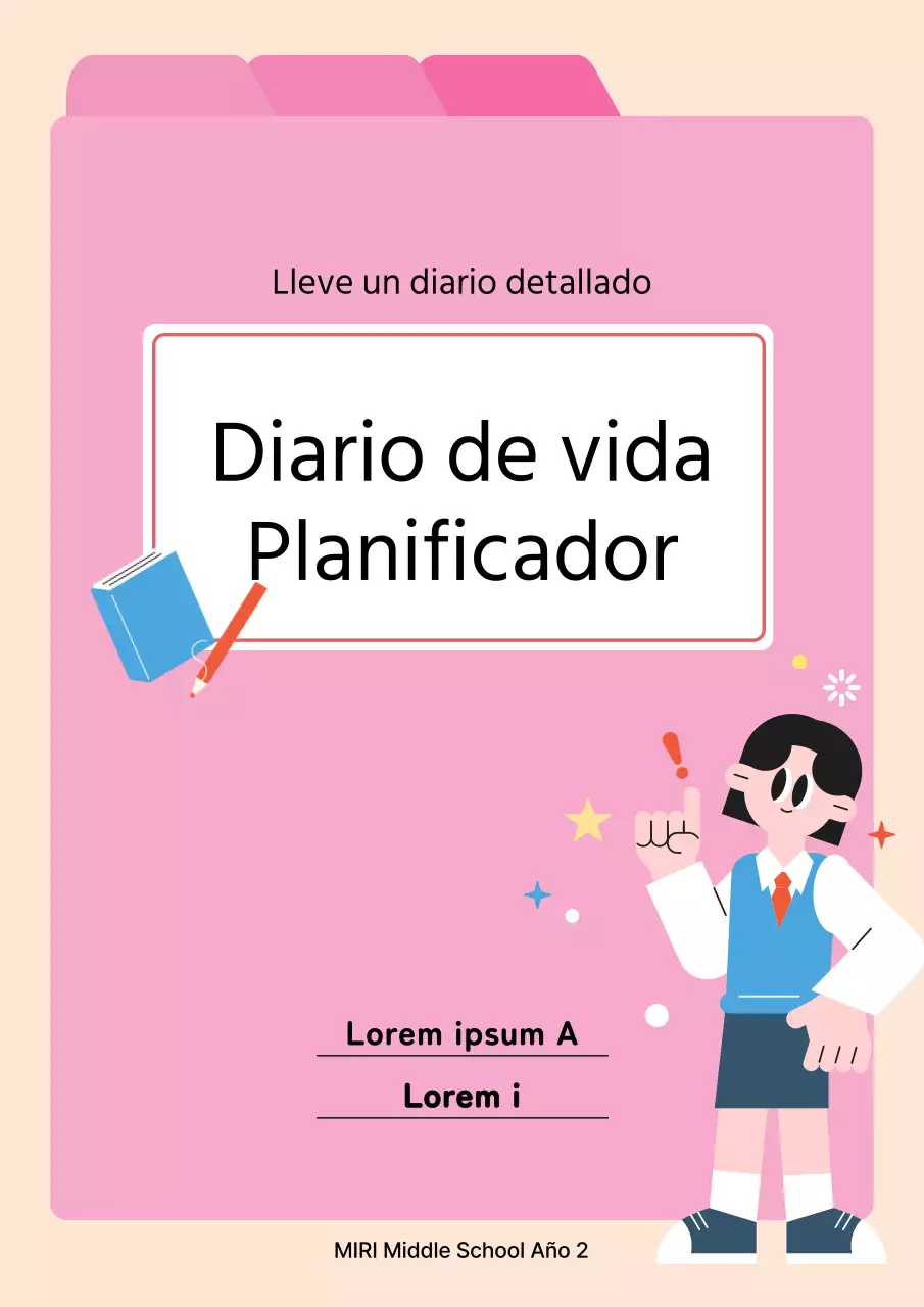 Una sencilla agenda rosa