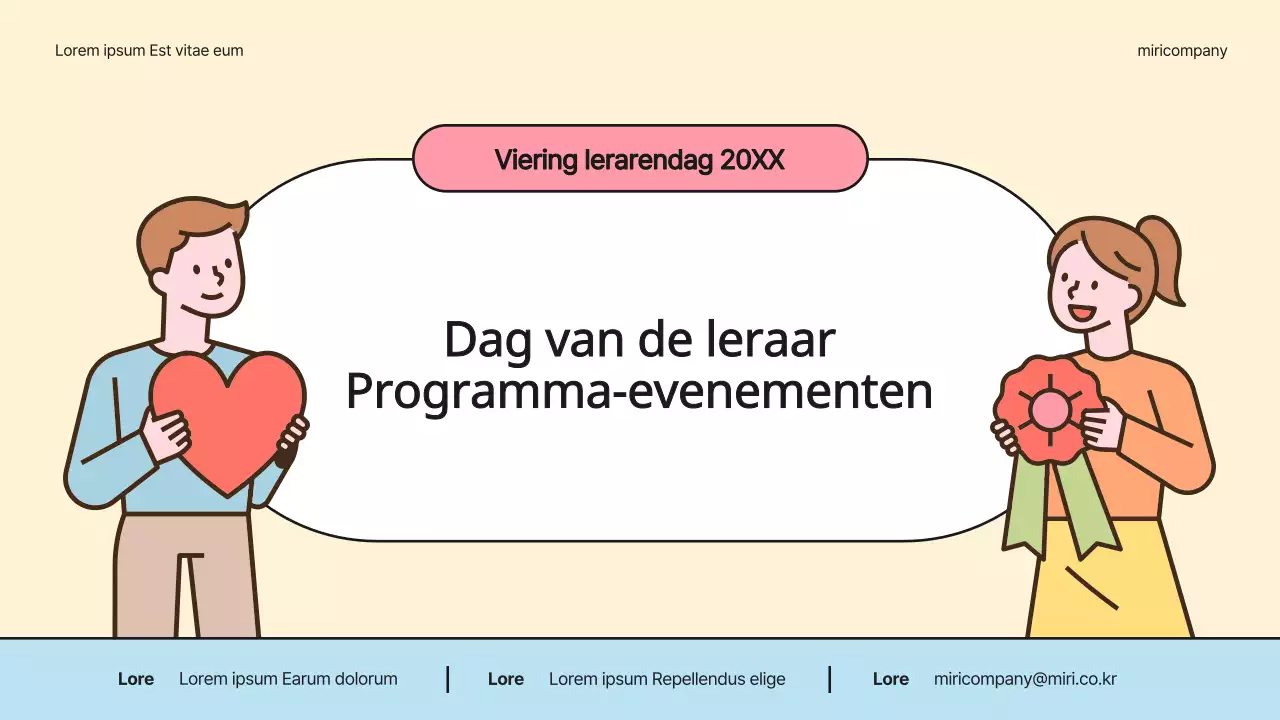 Ivory and Rainbow's Mooie Lerarendag Programma Evenement Planner