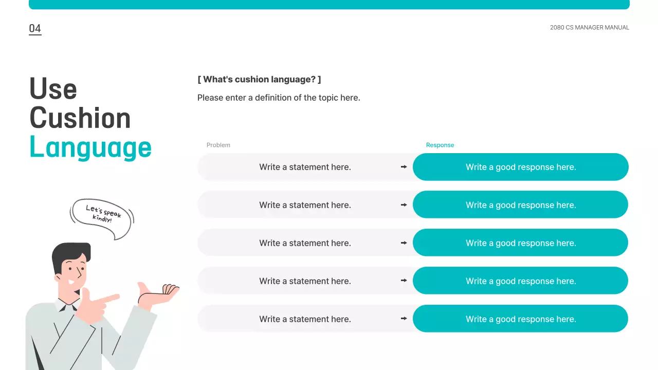 Teal Modern Customer Manual Presentation