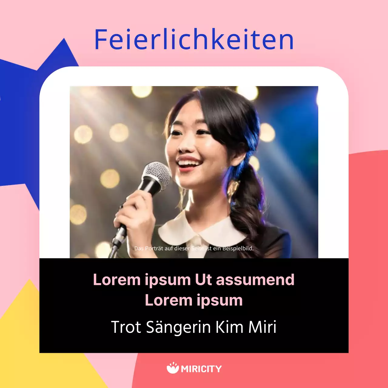 Werbung für einen kitschigen Festivalführer in Blau und Rosa