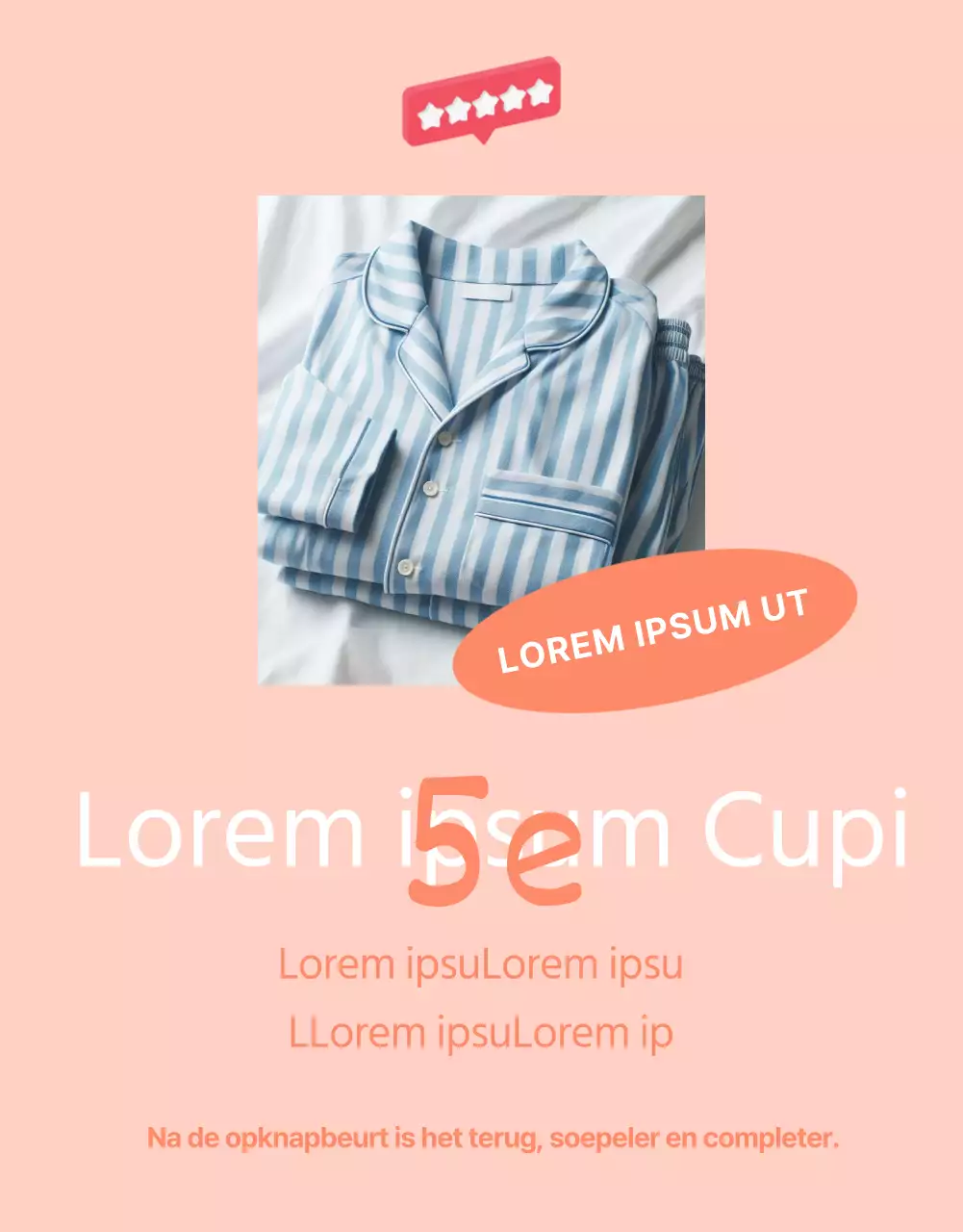 Een nieuwe roze en witte minimalistische pyjama introductie