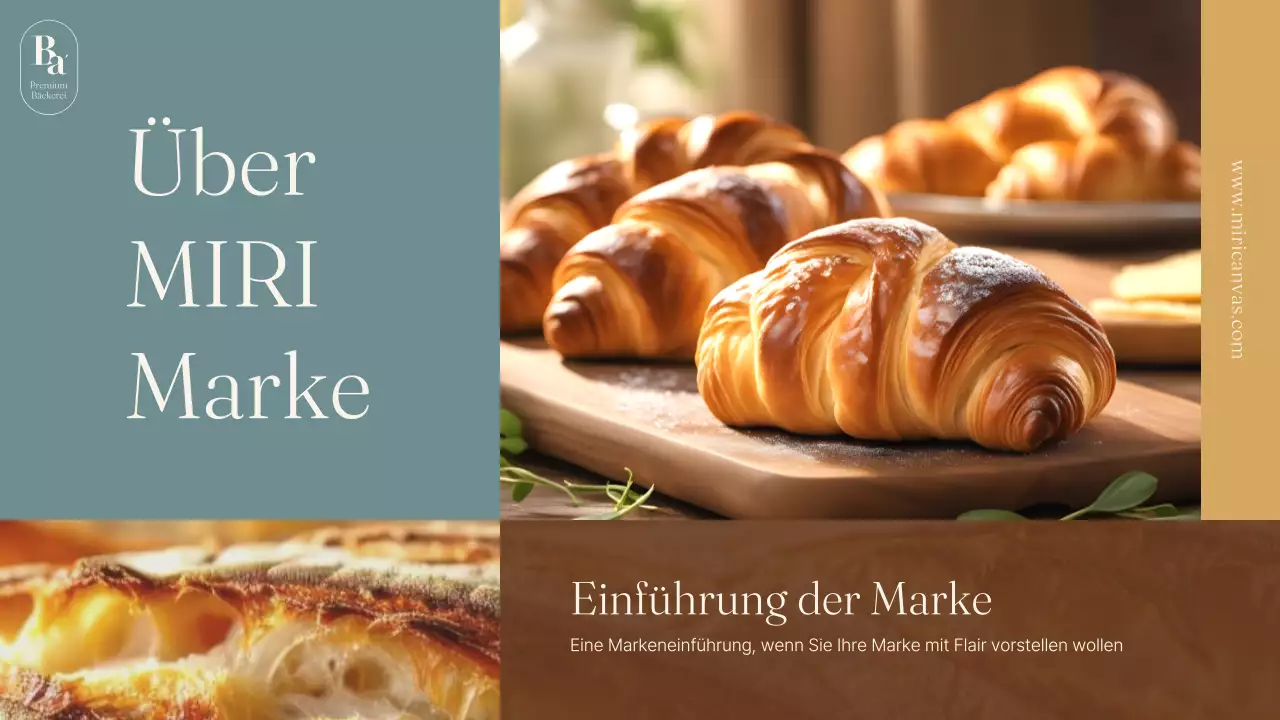 Eine hellblaue und braune minimalistische Bäckereimarke für ein kleines Unternehmen