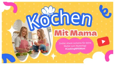 Gelbes modernes Muttertags-Thumbnail-Video