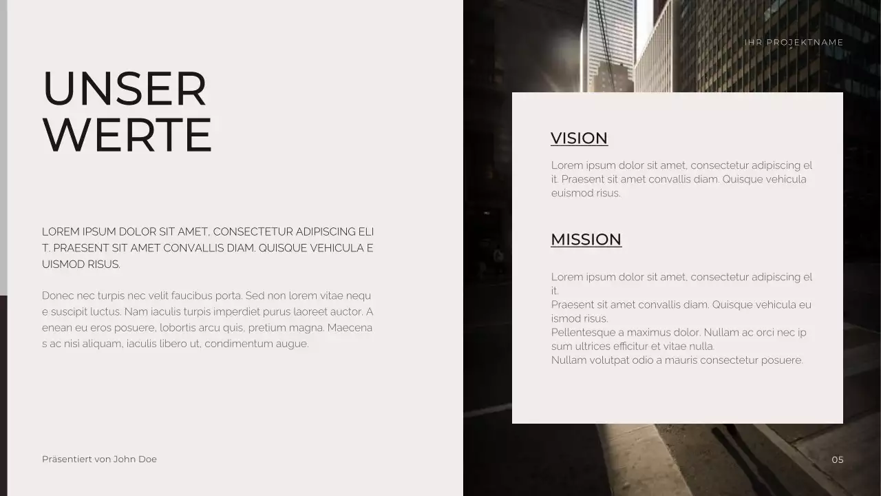 Neutraler Ton Geschäftspräsentation