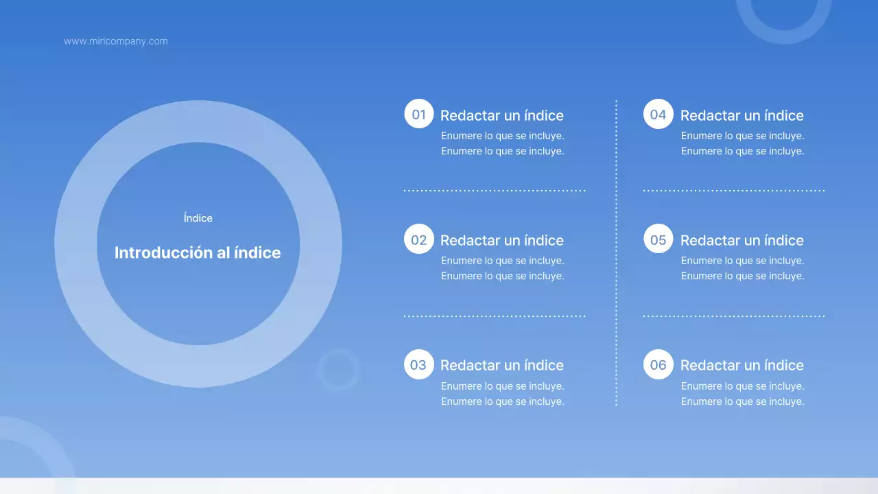 Un informe sencillo en azul y azul claro