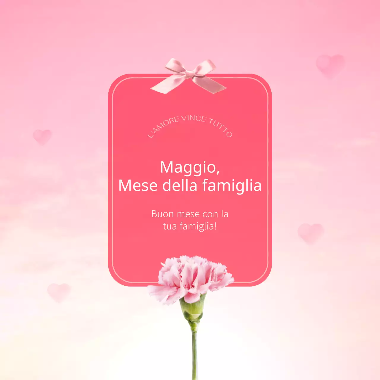 Semplice post di sentimenti del Mese della Casa in bianco e rosa