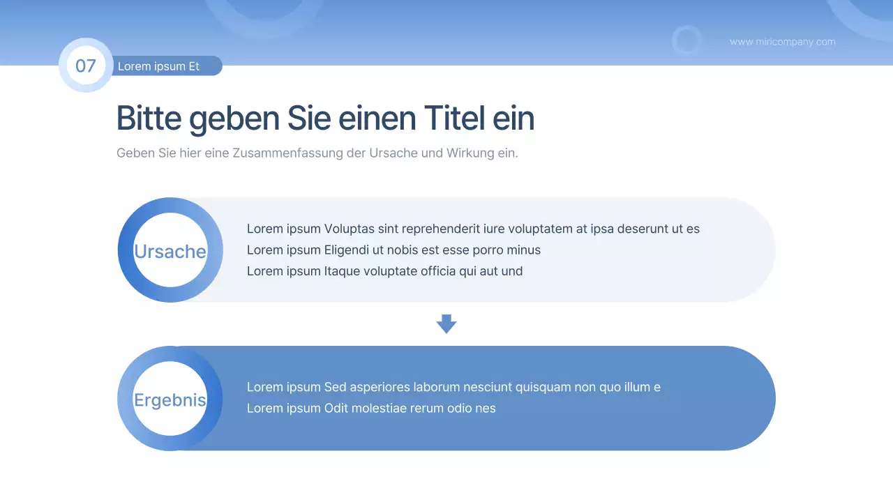 Ein einfacher Bericht in Blau und Hellblau