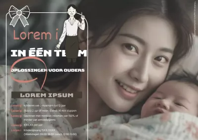 Een eenvoudige ivoor en zwarte nanny promotie