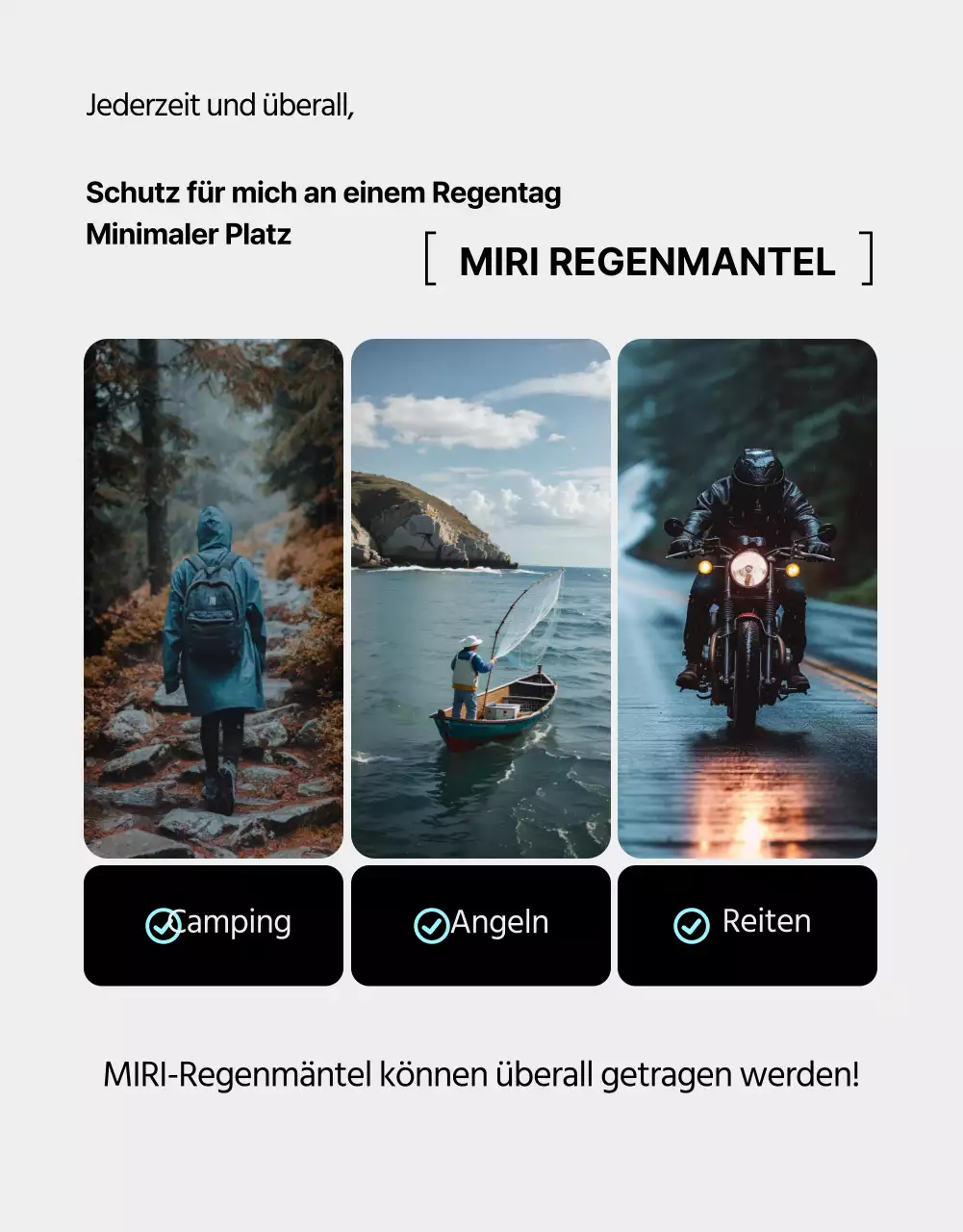 Über den schwarz-blauen Regenmanteltrend für die regnerische Jahreszeit