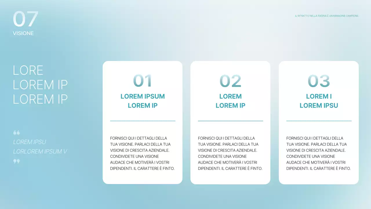 Una lussuosa presentazione per eventi aziendali nei colori menta e blu chiaro