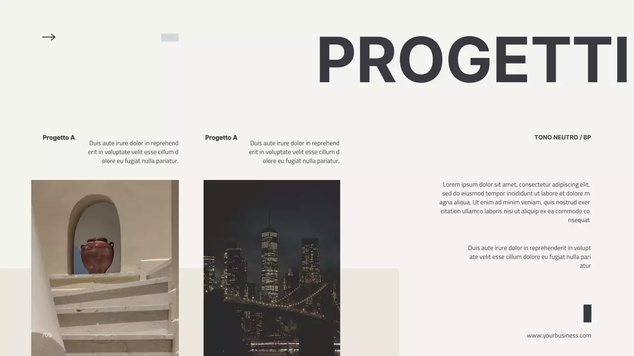 Beige Minimal Modern Profile Introduzione aziendale