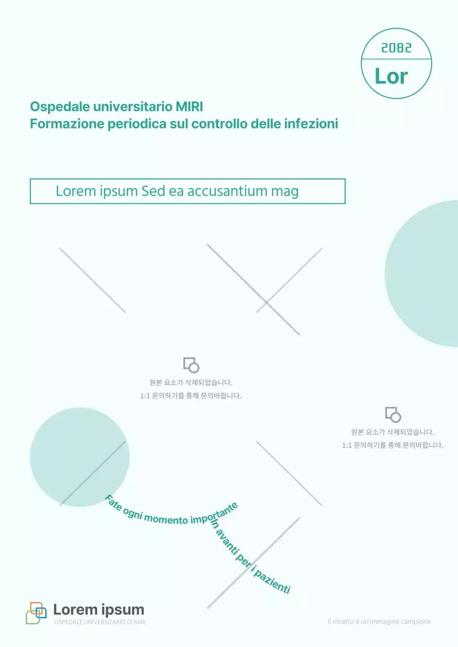 Materiale di formazione per il controllo delle infezioni ospedaliere semplice, nero e alla menta