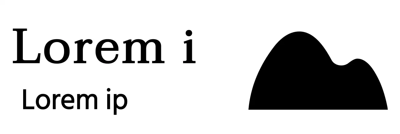 Pictogram met bovenste illustratie en tweeregelig ontwerp