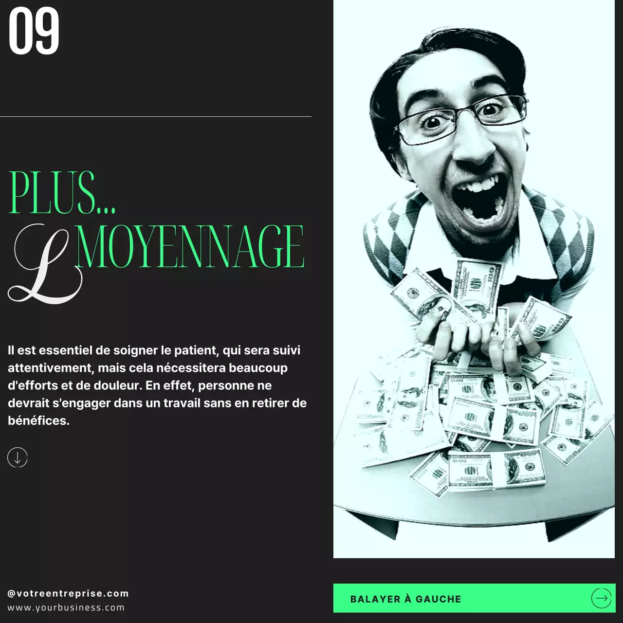 Vert Noir Moderne Conseils d'investissement simples pour les débutants