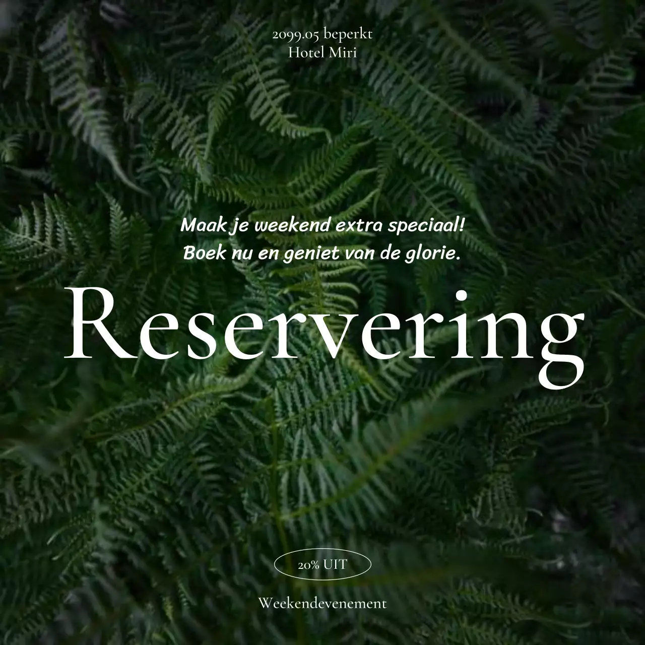 Klassieke reisaankondigingen in groen en wit