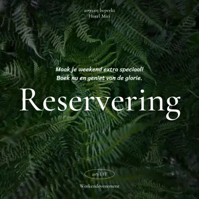 Klassieke reisaankondigingen in groen en wit