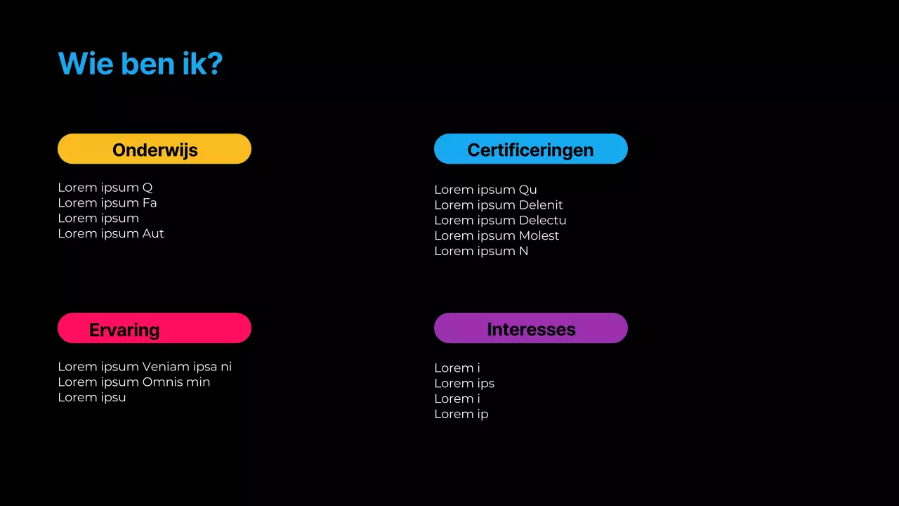 Neon Modern Flashy Vormen Portfolio