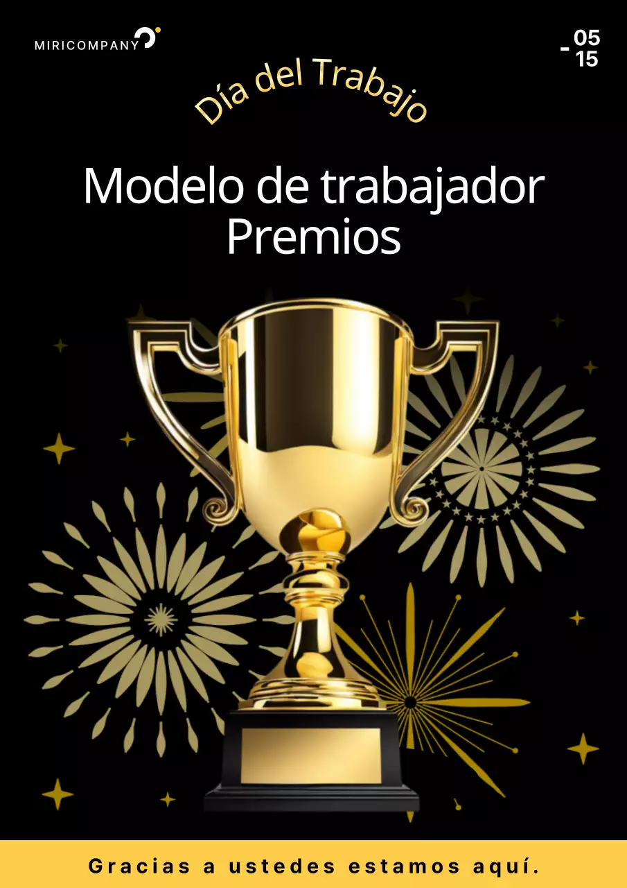 Negro y dorado, la publicidad de los premios a los trabajadores modelo de moda