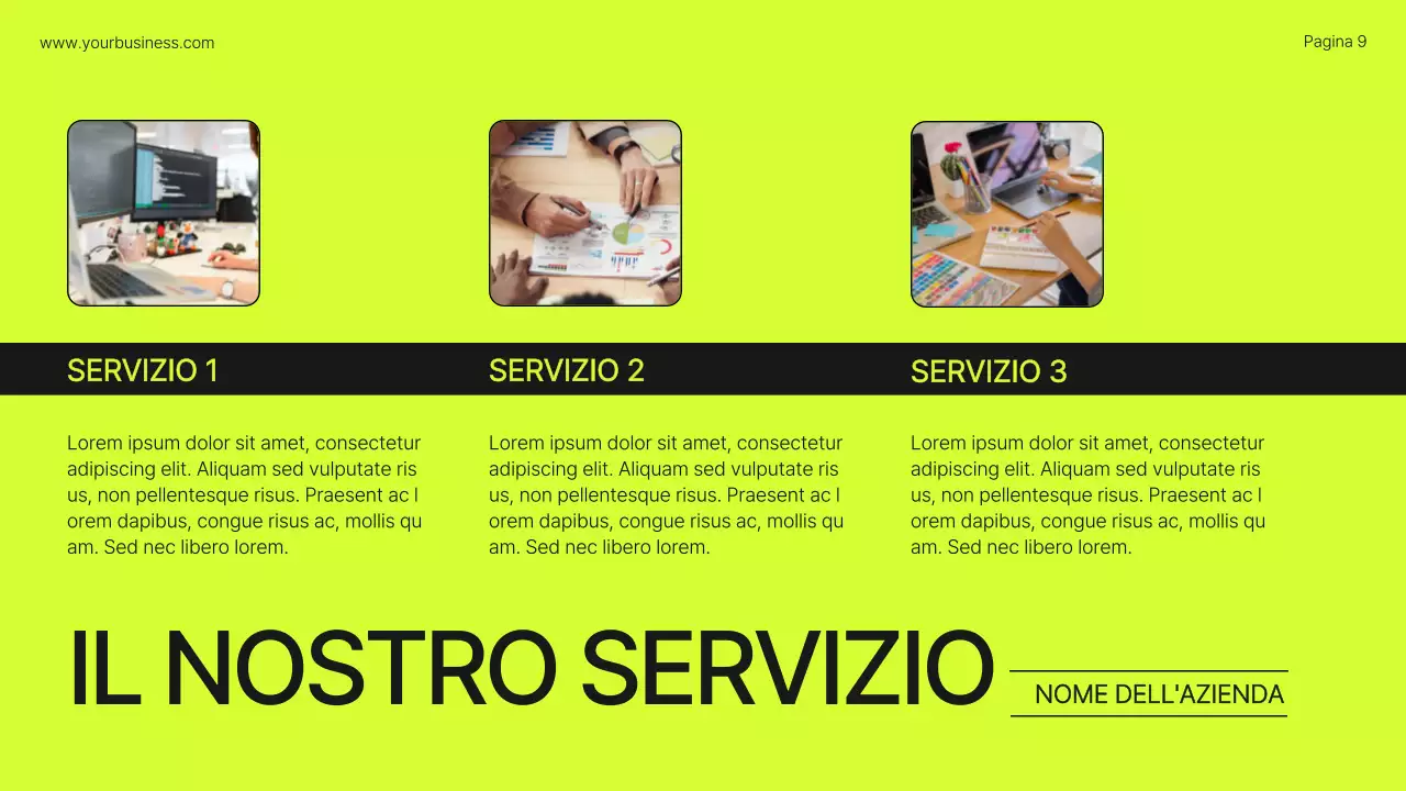 Profilo aziendale Lime Orange Bold Introduzione