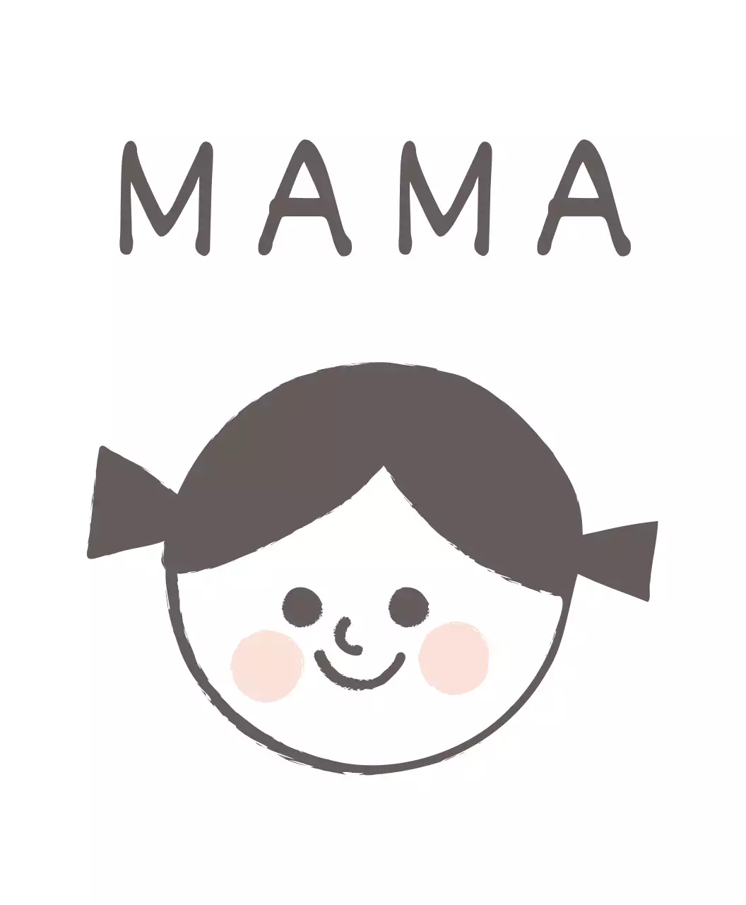 T-Shirt mit Doodle Doodle-wie gezackte Schrift warme Herzen und niedliche Familie Illustration