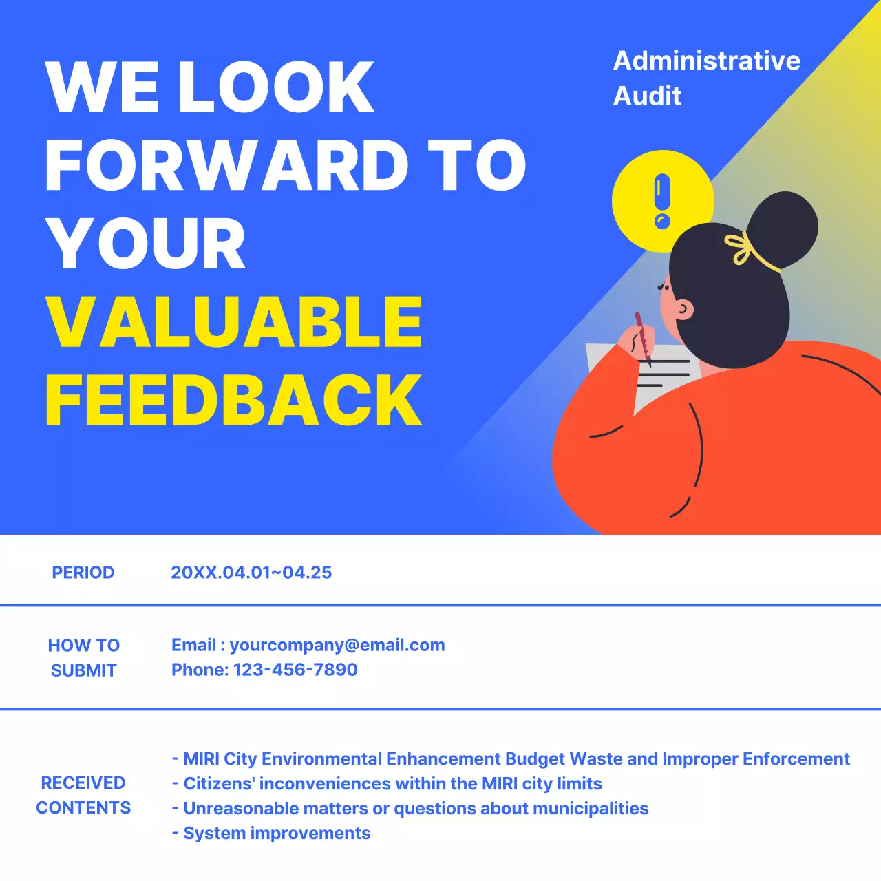 Promoting a simple blue public administration audit