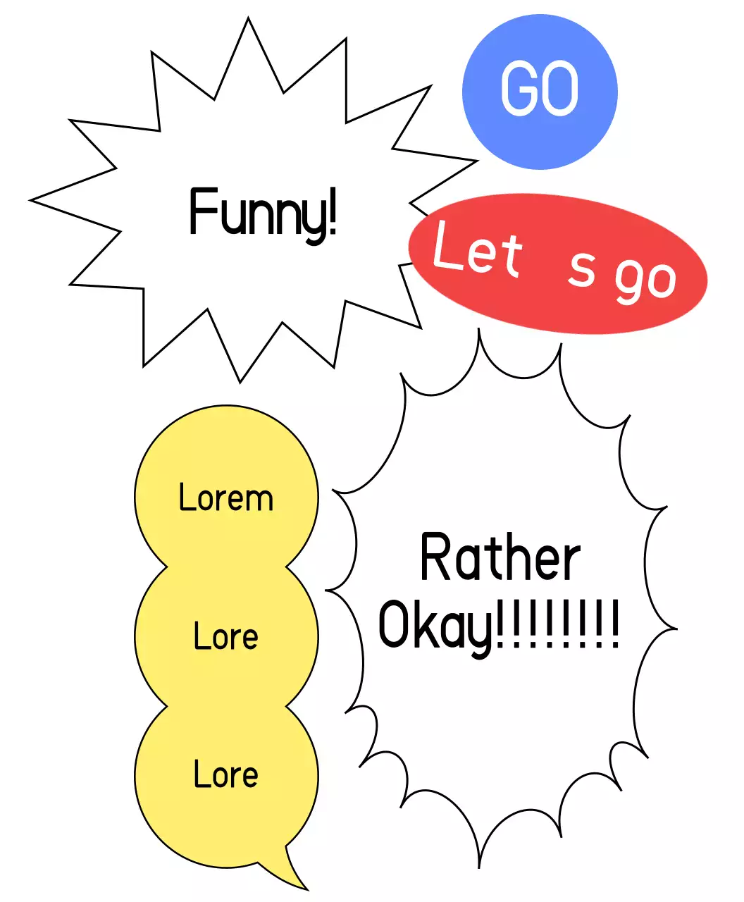 Kelompok ayo bermain pompom dengan gelembung ucapan