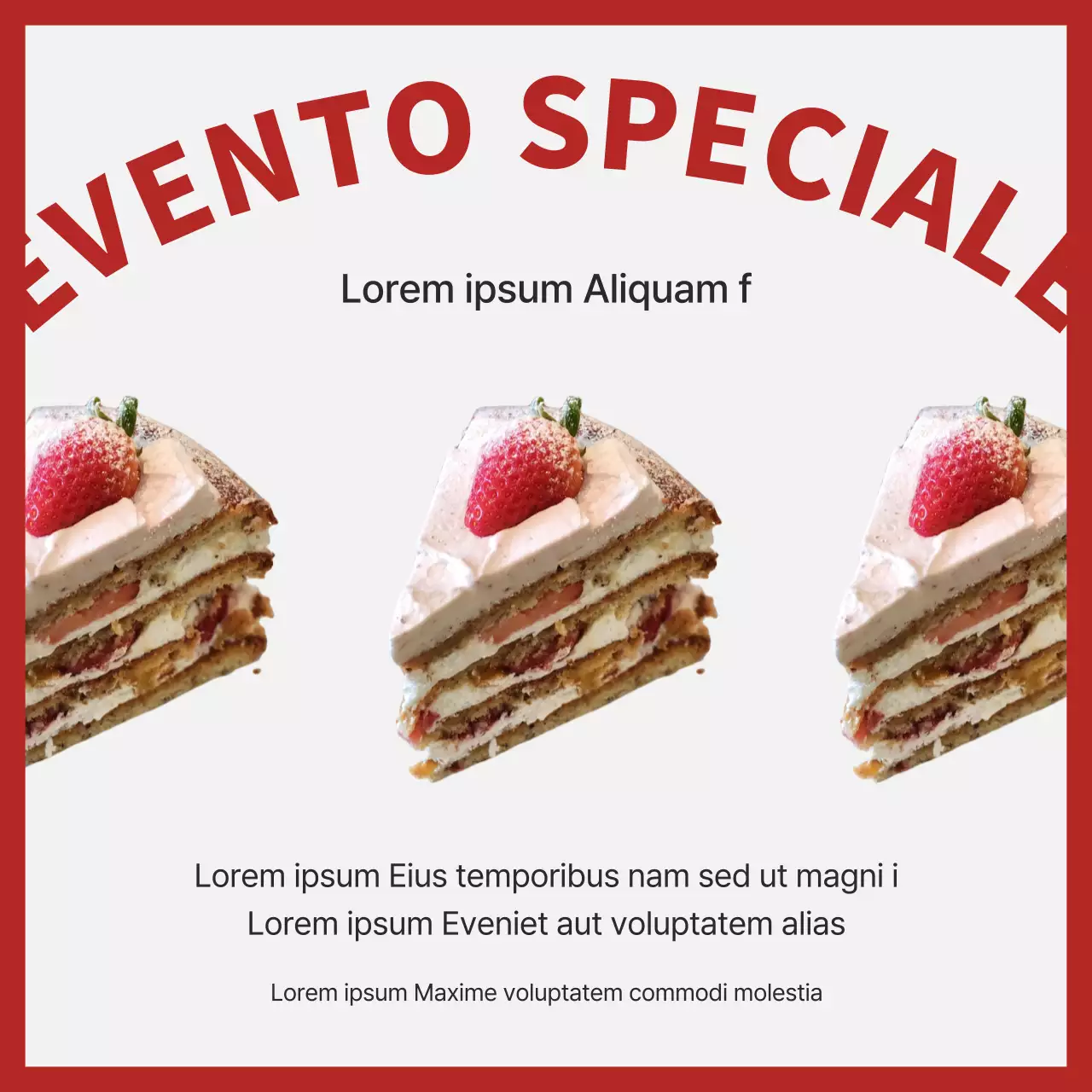 Un moderno annuncio di negozio in rosso e grigio