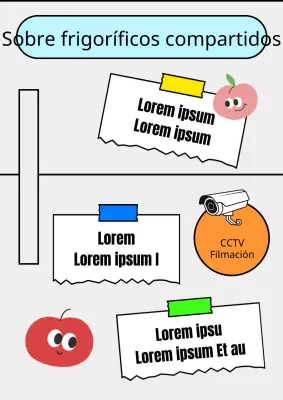 Gris y colores fluorescentes para un anuncio de co-living