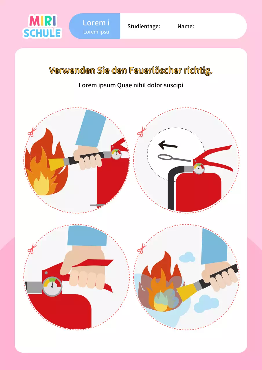 Minimalistisches rosafarbenes Studienblatt Schulungsunterlagen