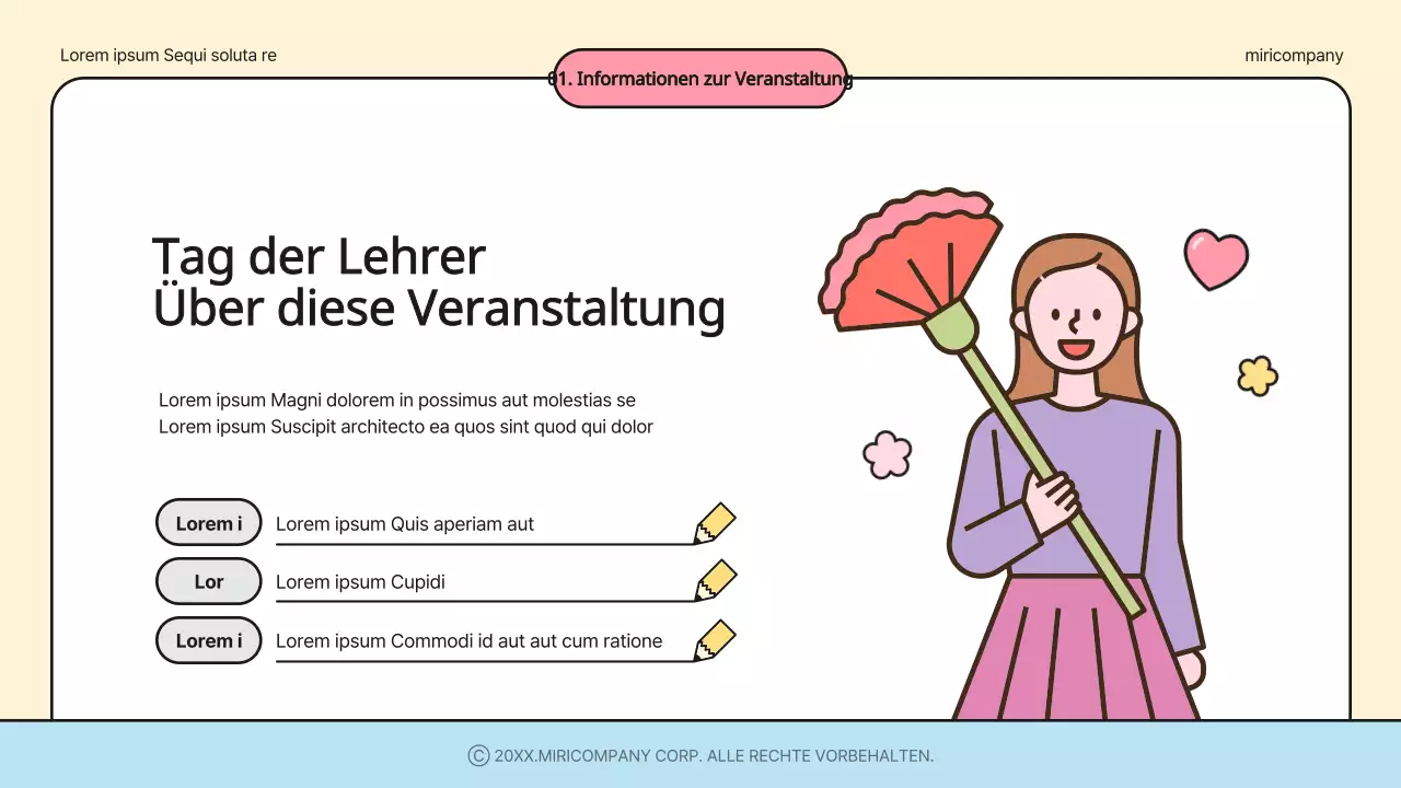Ivory and Rainbow's Pretty Teachers' Day Programm Veranstaltungsplaner