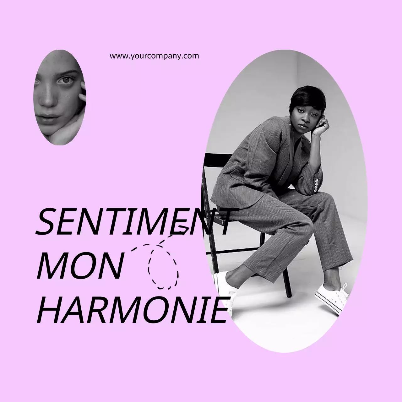 Présentation minimale du produit en violet