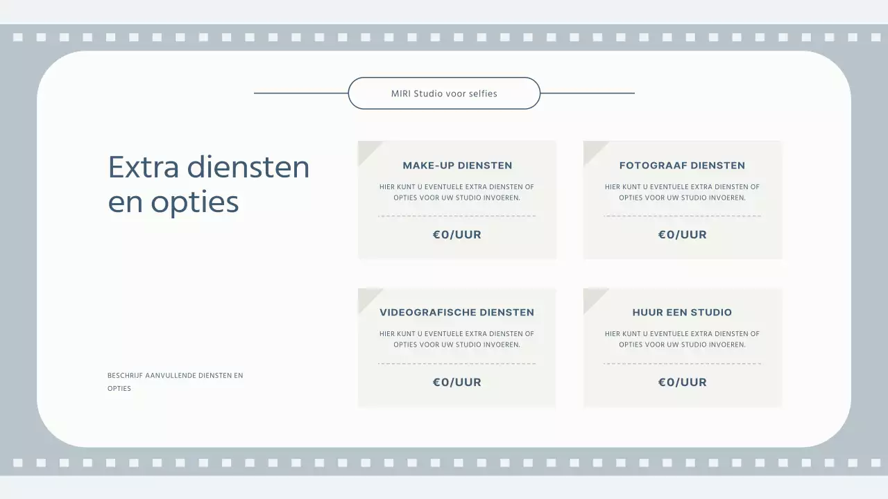 Een eenvoudige selfiestudio in grijs en lichtblauw