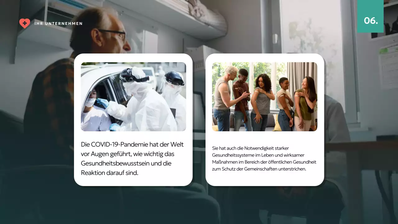 Grün und Elfenbein Modern Bericht zum Weltgesundheitstag