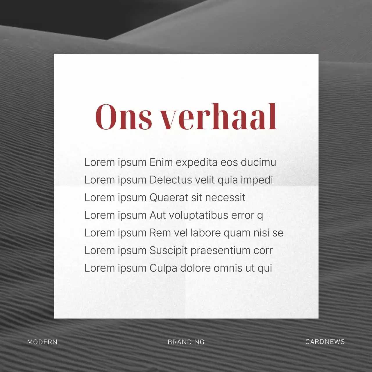 Een briefing voor een moderne tas in rood, zwart en wit