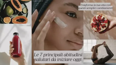 Promozione di un vlog sullo stile di vita sano e minimalista in beige e grigio