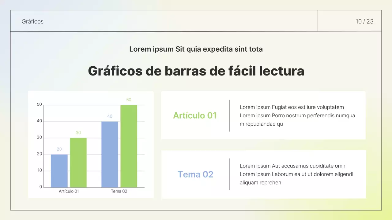 Informe de diseño sencillo en blanco y chartreuse