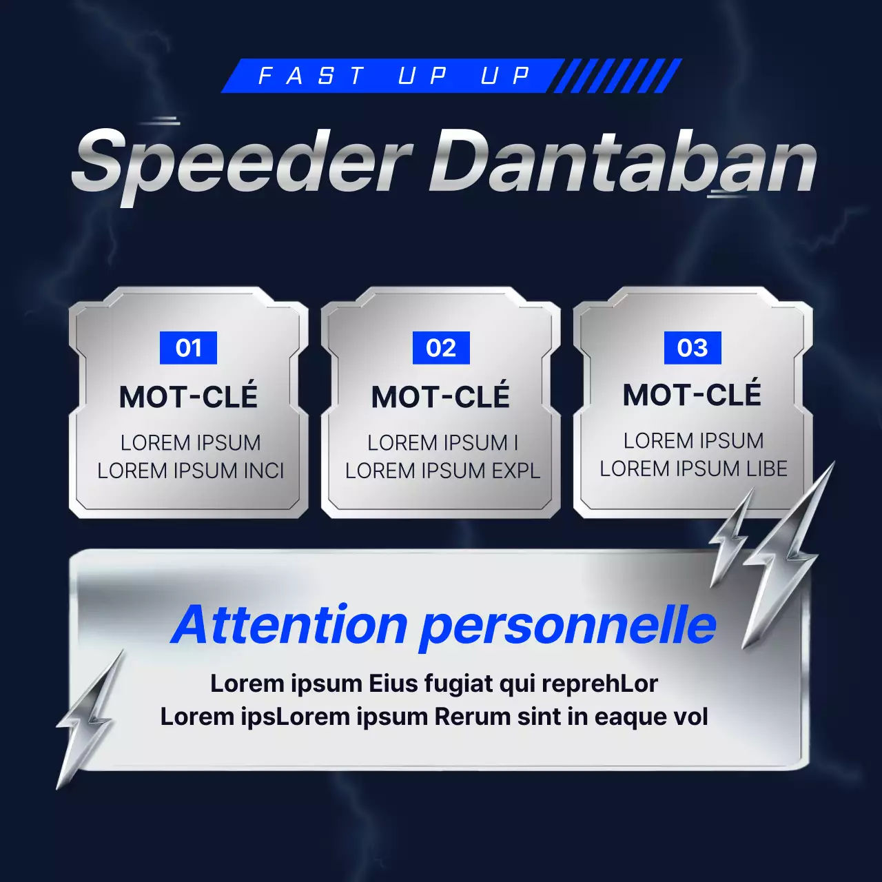 Promouvoir le bachot bleu marine et argenté