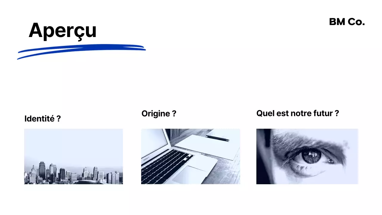 Blue Modern Marker Présentation de la société