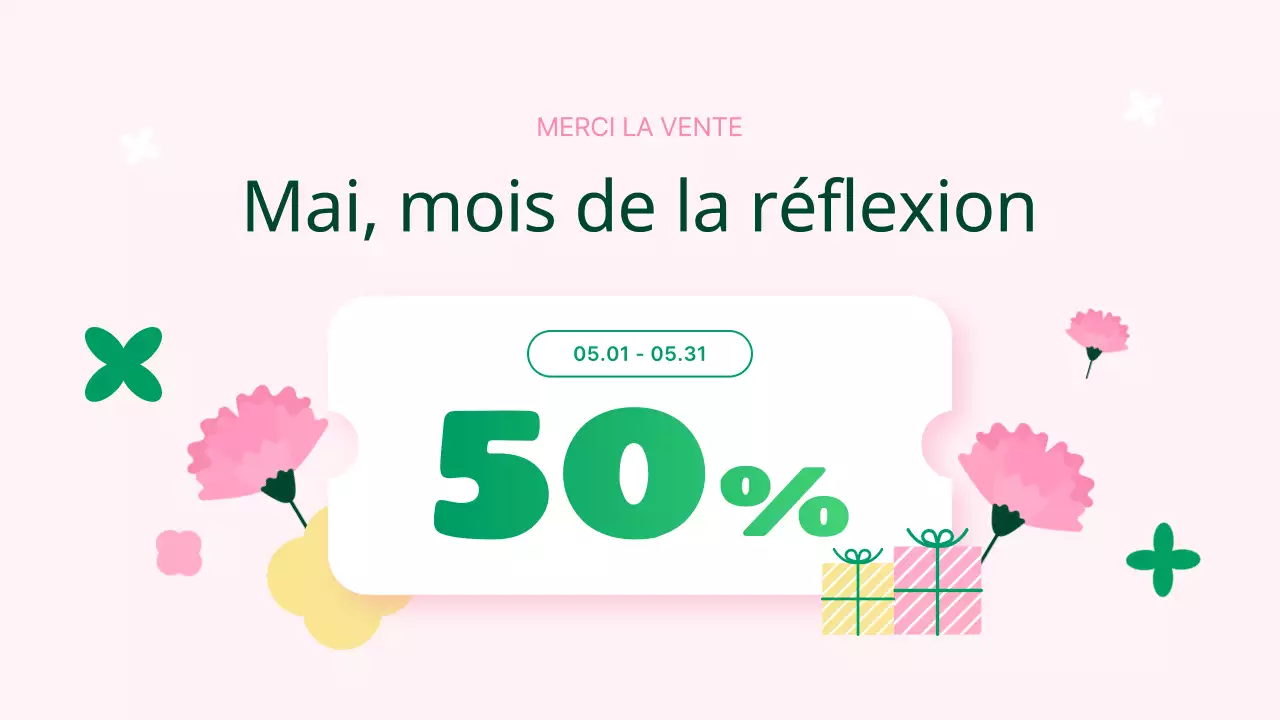 Planificateur de promotion de mois de maison rose