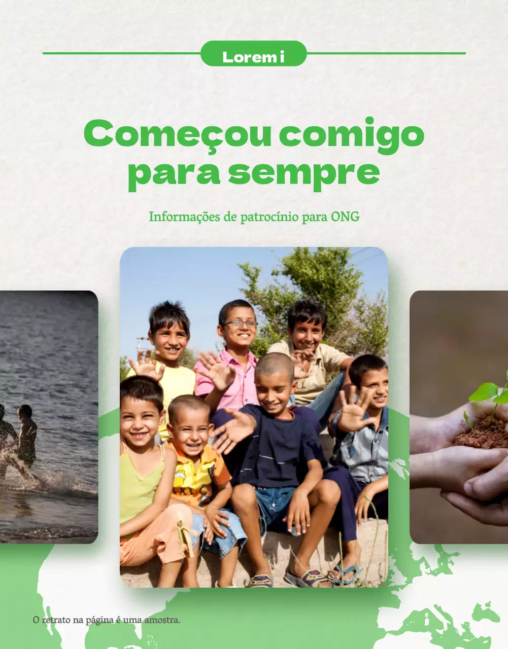 Promover os patrocínios na moda com verde e bege