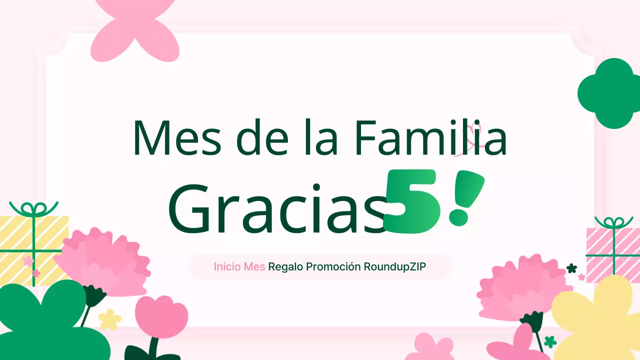 Planificador de promoción de regalos del mes del hogar rosa