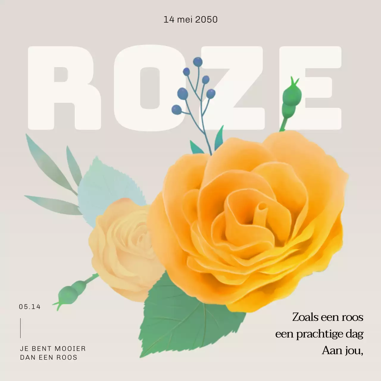 Yellow's Simple Rose Day post