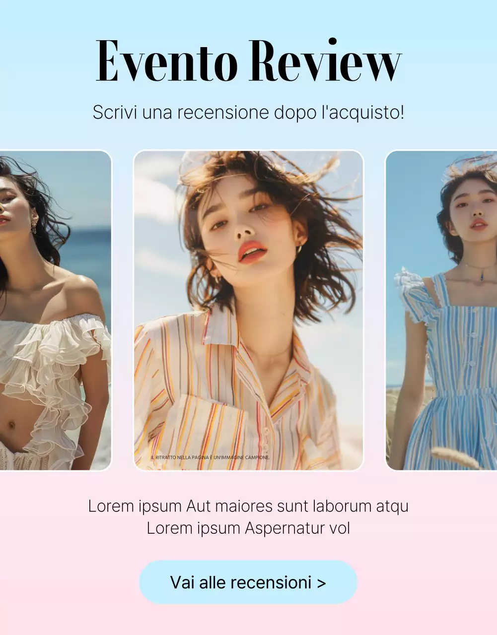 Promozione moda semplice in rosa e azzurro