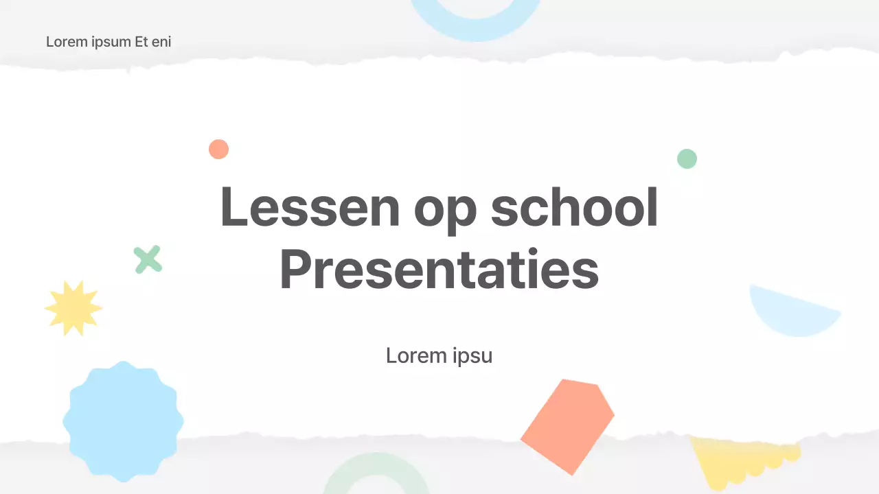 Basismateriaal voor school in geel en groen