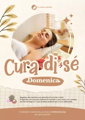 Promozione della cura di sé per la Festa della Mamma Marrone Semplice