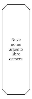Una libreria semplice ed emozionale con bordi a forma di ottagono e font serif