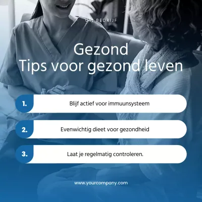 Blue Simple Wereldgezondheidsdag Tips Publiciteit
